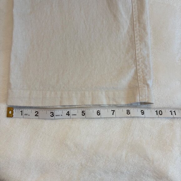 Urban Behavior Beige Linen-Cotton Cargo Pants Size M Relaxed Fit With Pockets - Picture 13 of 16